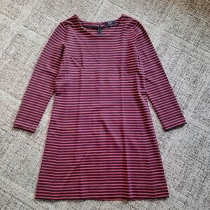 NWOT Madewell‎ Stripe Ponte Knit Long Sleeves Shirt Dress Large Business Casual
